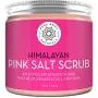 Pure Body Naturals Himbeersalzpeeling, 340 g | Natürlicher Gesichts-, Körper-, Hand- und Fußpeeling-Entfeuchter | Natürlicher rosa Himbeersalzpeeling mit Mandelöl, Jojobaöl, Vitamin E und Aloe Vera