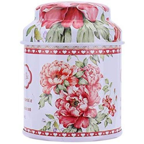 Springdoit 5cm (Diameter) x 7.2 cm (Height) Retro Tin Tea Storage Box, Tinplate Caddy Box for Home Kitchen Storage Containers Colorful Tins Round Tea Tins