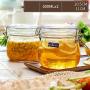 Tree House Food Storage Canisters, Small Glass Sealed jar Jam Container Member B Herbs Pot-A 500mlx2