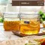 Tree House Food Storage Canisters, Small Glass Sealed jar Jam Container Member B Herbs Pot-A 500mlx2