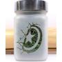 American Shield Stash Jar - Airtight, Smell Resistant Etched Glass Herb Storage Jar - 3" Tall x 2" Wide, Perfect Size for Gifting
