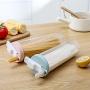 Storage Box Airtight Cereal Rice Container Organizer Bottles Jars Kitchen Tool Transparent Bottles (Blue)