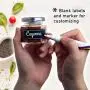 Mini Hexagon Glass Jars - 1.5 oz Set of 24 Glass Jars with Silver Caps with Chalkboard Labels and Marker - Perfect for Spices, Honey, Canning, Gifts and Crafts Mini Hexagon Glass Jars - 1.5 oz Set of 24 Glass Jars with Silver Caps with Chalkboard Labels and Marker - Perfect for Spices, Honey, Canning, Gifts and Crafts