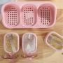 Kitchen Seasoning Storage Box,3PCS Wall Hanging Wheat Straw Seasoning Glass Container for Kitchen,Handle Condiment Boxes-Seasoning Box Jar Condiment Transparent Storage Container-Cruet