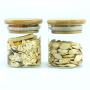 YHSWE 2Pcs Small Glass Storage Jar with Airght Lid