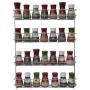 4 Tier Spice Rack - Cabinet Door and Wall Mountable Spice Rack - Herb Rack Chrome - Kitchen Cupboard Storage Organizer by Coninx - Holds 32 Jars