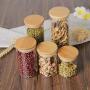 Food Storage Bottles Glass Jar Sealed Cans with Cover Large Capacity Cereals Candy Jars Tea Box,6.5X8Cm 1 Piece