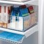mDesign Deep Plastic Kitchen Storage Organizer Container Bin with Handles for Pantry, Cabinets, Shelves, Refrigerator, Freezer - BPA Free - 14.5" Long, 8 Pack - Clear