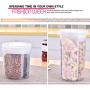 Kitchen Storage Jar Seasoning Box Storage Bottles Set Salt Jar 4 Grid Food Storage Container Plastic Container Keep the Food Dry(S,White)
