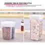 Kitchen Storage Jar Seasoning Box Storage Bottles Set Salt Jar 4 Grid Food Storage Container Plastic Container Keep the Food Dry(S,White)