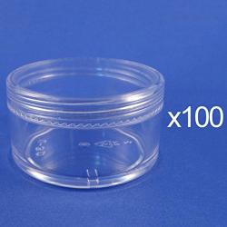 30 gram Clear Storage Cosmetic Plastic Jar (Pack of 100)