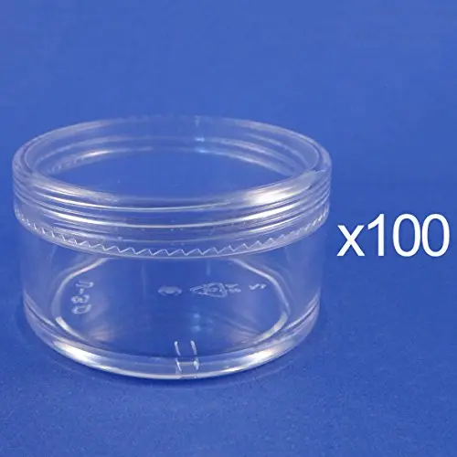 30 gram Clear Storage Cosmetic Plastic Jar (Pack of 100) 30 gram Clear Storage Cosmetic Plastic Jar (Pack of 100)