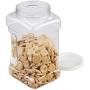 Rubbermaid FG7K2300WHT Square Food Storage Jars, 1-Quart, White