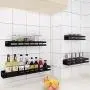 Spice Rack Wall Mount Single Stainless Steel Shelf Organizer Tray Holder With Protection Railing Herb Jar Container For Kitchen Pantry Bathrooms Cupboard Cabinet Storage (Size : 50cm) Spice Rack Wall Mount Single Stainless Steel Shelf Organizer Tray Holder With Protection Railing Herb Jar Container For Kitchen Pantry Bathrooms Cupboard Cabinet Storage (Size : 50cm)
