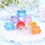 24 Pcs 5 Gram/5 ML Cosmetic Jars Empty Container Plastic Cosmetic Sample Pot Jars with Lids Diamond-shape Makeup Jars Bottles for Travel Cream Lip Balm Eye Shadow Nails Powder Jewelry (Random Color)