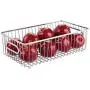 mDesign Metal Farmhouse Kitchen Pantry Food Storage Organizer Basket Bin - Wire Grid Design for Cabinet, Cupboard, Shelf, Countertop - Holds Potatoes, Onions, Fruit - Large, 4 Pack - Chrome mDesign Metal Farmhouse Kitchen Pantry Food Storage Organizer Basket Bin - Wire Grid Design for Cabinet, Cupboard, Shelf, Countertop - Holds Potatoes, Onions, Fruit - Large, 4 Pack - Chrome