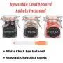 Bouteilles Épices 12 en Verre, Récipients Inclus 40 Étiquettes & Stylo Tableau Blanc – Ensemble Complet de 3,4 oz de Bouteilles Épices Carrées Étanches avec Filtre | Organisateur d'Épices de Cuisine.