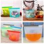 Silicone Food Bag, Food Grade Reusable Silicone Food Storage bag for Versatile Preservation Bag Container for Fruits Vegetables Meat (4 pack)