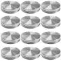 Stainless Steel Mason Jar Lids, Storage Caps with Silicone Seals for Regular Mouth Size Jars, Polished Surface, Reusable and Leak Proof, Pack of 12 (12-Pack Regular Mouth stainless steel)