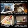 DLux Kunststoff-Deli-Behälter mit Deckeln und Etiketten [44 klare Tassen, 240 ml] Versiegelbar, Luftdicht & Dicht, BPA-frei – Restaurantqualität für Meal Prep & Lebensmittelaufbewahrung