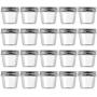 Slime Jars With Lids - 4 Ounce Clear Plastic Jars Containers With Screw On Lids - Refillable Round Empty Plastic Slime Storage Containers for Kitchen & Household Storage - BPA Free (20 Pack)