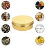 Tin Cans Screw Top Containers Aluminum Round Steel Tin Cans Travel Tins Storage Jar Food Tins Containers Metal Tins With Lids,Gold(24 Pack)