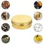 Bouteilles en aluminium, contenants ronds, boîtes en tôle, contenants en métal avec couvercle, or (24 pièces) Bouteilles en aluminium, contenants ronds, boîtes en tôle, contenants en métal avec couvercle, or (24 pièces)