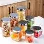 Ensemble de 4 bocaux en verre HIZLJJ, avec couvercle étanche, bocaux en verre pour l'organisation de cuisine, salle de bain et garde-manger, idéal pour farine, sucre, café, bonbons, collations et plus encore.