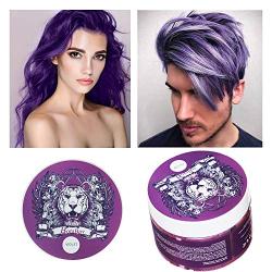 Botabay Unisex Hair Color Dye Wax Styling Cream Mud, Natural Hairstyle Pomade, Temporary Hair Dye Wax for Party, Cosplay & Halloween, 4.23 oz (Purple) …