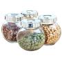 HOBULL Kitchen Storage Jar for Candy Glass Food Storage Container Candy Storage, Coffee Beans, Pet Food, Cookies, Dry Food Storage, Swear Jar and More