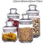 Glass Storage jar with lid, Transparent Storage containers Round Versatile Mason jar-H