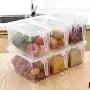 Transparente Kühlschrank Organizer Aufbewahrungsbox mit Griff, Lebensmittelbeutel - Kunststoff Lebensmittelabdeckungen, Kunststoff Aufbewahrungsbehälter, Lebensmittel Reißverschlusssäcke, Vakuumdichtungsbeutel Rollen