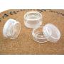 CCHW 105 pcs Clear Empty 3 Gram/ 3ML Plastic Pot Jars Sample Case Cosmetic Containers with Lids