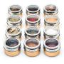 Nellam Magnetic Spice Jars - Kitchen Storage Containers Pantry Rack Organizer - Stainless Steel Airtight Tins for Stack on Fridge to Save Counter & Cupboard Space (Set of 24 PCS - Gold)