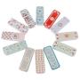 Milue Cute Woundplast Storage Box Slide Cover Jewelry Pill Case Portable Tin Container