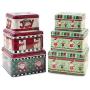 MOMU 3pcs/Set Christmas Biscuits Coin Candy Storage Box Container Case Jewelry Headphones Organizer Tin Sealed Jar