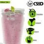 CSBD 16 oz Klar Glas Wasserflasche mit Deckeln, 6er Pack, für Kombucha, Saft, Kalte Brühe, Marmeladen- oder Gelees-Behälter, Weite Öffnung, Wiederverwendbar und Geschirrspülergeeignet, BPA-frei