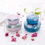 Healthcom 4 Pack Flamingo Tin Storage Boxes Bins Flamingo Cookie Tins Round Empty Jars Food Tins Storage Containers with Lids Jewelry Necklace Boxes,3.15”