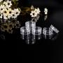 60 PCs 5 Gram Empty Plastic Cosmetic Samples Container for Make Up, Eye Shadow, Nails, Powder, Gems, Beads, Jewelry, Cream Small Clear Pot Jars with Lid