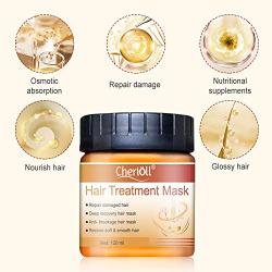 Hair Mask, Hair Treatment Mask, Hair Root Treatment, Hair Nourishing Mask, Restore Soft Hair, Deep Conditioner Suitable for Dry and Damaged Hair, Hair Tonic Keratin Hair & Scalp Treatment, 120g