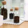 TOPBATHY Glass Storage Jar Dried Food Sealing Containers with Cork Lid Spice Seasoning Transparent Bottles for Home