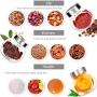 Portable Design Seasoning Bottle Home Kitchen, Stainless Steel Glass Transparent Seasoning Jar Glass Kitchen Storage Accessories Sealed Food/Spice/Pepper/Salt Storage Tank Kitchen Supplies