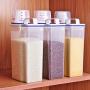 Food Storage Tank Portable Lid Plastic Sealed Kitchen Grain Jar Rice Barrel