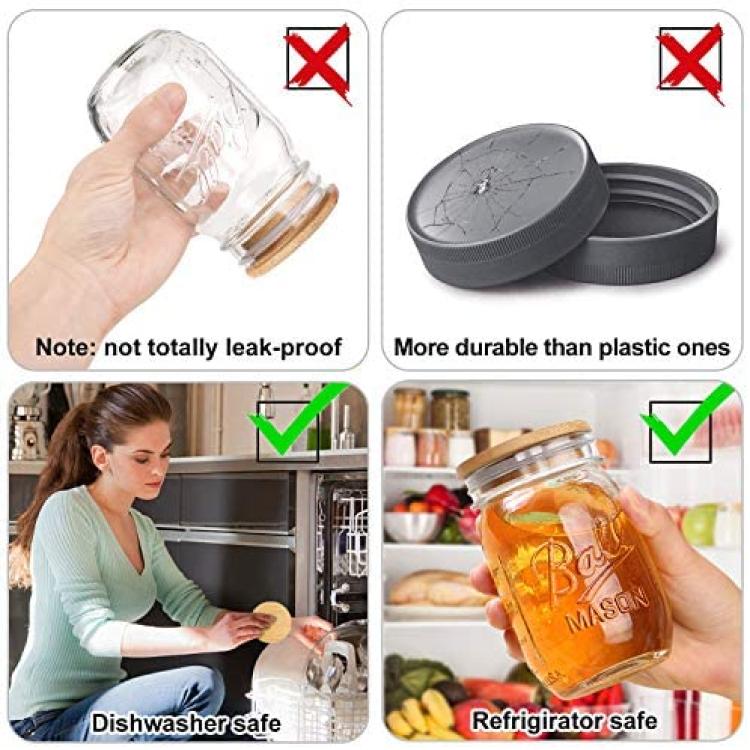 Ball Plastic Leak-Proof Canning Jar Lids (Wide Mouth) 6/Pack