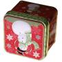 homozy Merry Christmas Metal Tin Cans Empty Gift Candy Chocolate Storage Box Containers with Cover Lids (Mixed Color) - A, 8x7.5x6.5cm
