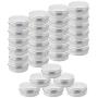 Ymkf Sqqr 30 Pack aluminum round lip balm tin container bottle with screw thread lid - great for store spices, candies, tea or gift giving, （1oz）