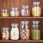 Glass Sealed Jars, Moisture-Proof Kitchen Food Containers, Stored Coffee Beans/Pasta/Cereal/Oatmeal