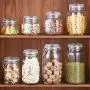 Glass Sealed Jars, Kitchen Household Grain Storage Tanks, Storage Of Spices/Coffee Beans/Oatmeal/Pasta Glass Sealed Jars, Kitchen Household Grain Storage Tanks, Storage Of Spices/Coffee Beans/Oatmeal/Pasta