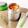 LunchBots Thermal 8 oz Triple Insulated Food Container - Hot 6 Hours or Cold 12 Hours - Leak Proof Thermos Soup Jar - All Stainless Interior - Green