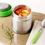 LunchBots Thermal 8 oz Triple Insulated Food Container - Hot 6 Hours or Cold 12 Hours - Leak Proof Thermos Soup Jar - All Stainless Interior - Green